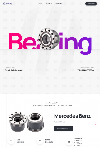 Parallax website screenshot 1