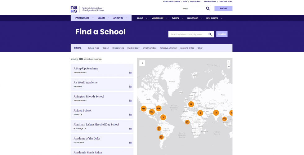 Web Development for School Association (NAIS) screenshot 5