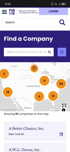 Web Development for School Association (NAIS) screenshot 1