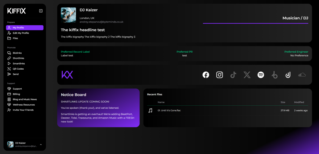 Custom Frontend Dev & Design for Digital Creative Tool for KIFFIX screenshot 1