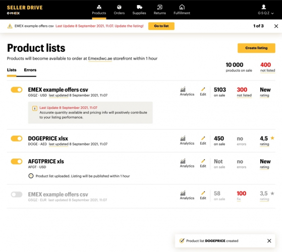 Emex Seller Drive screenshot 1