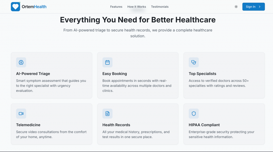 Ortem Health screenshot 2