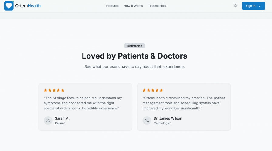 Ortem Health screenshot 1