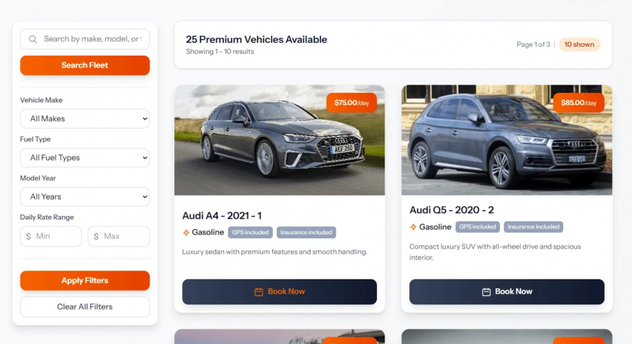 Rent A Car - Full-Stack Car Rental Management Platform screenshot 3