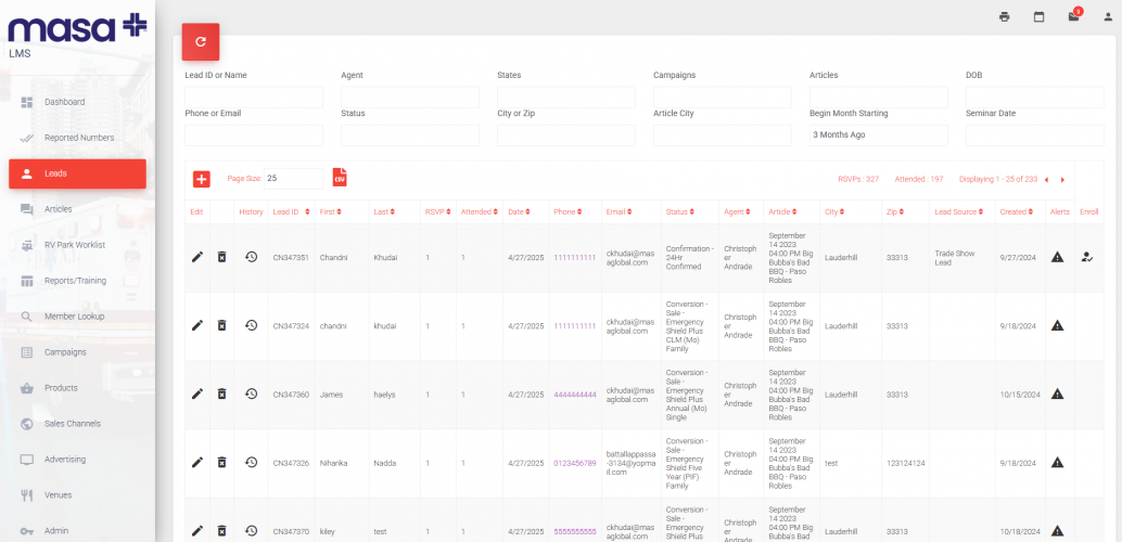 Lead Management System screenshot 1