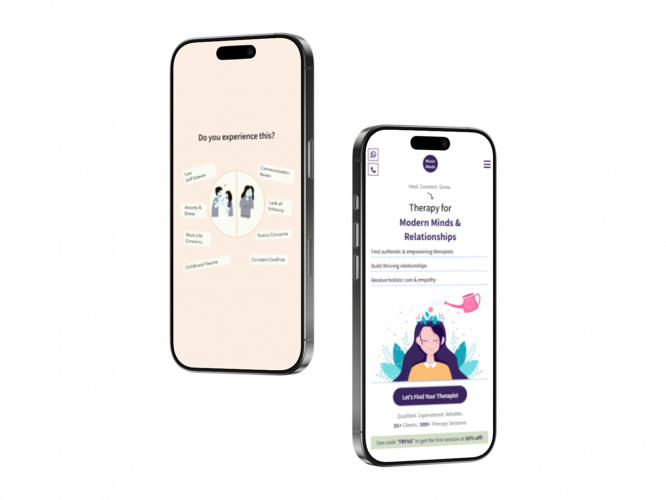 MoonMinds, Therapist Booking Platform, Mental Health Industry screenshot 1