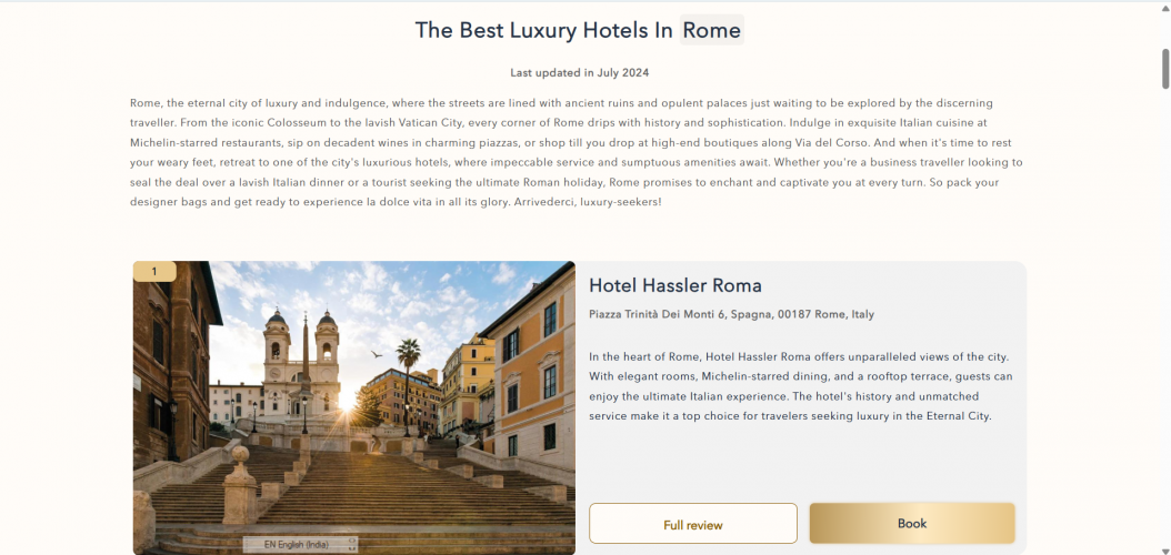 Hotels Finest  screenshot 1