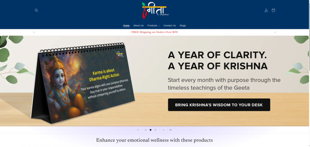 Gita Simplified – Spiritual Platform Development & Digital Reach Strategy screenshot 1