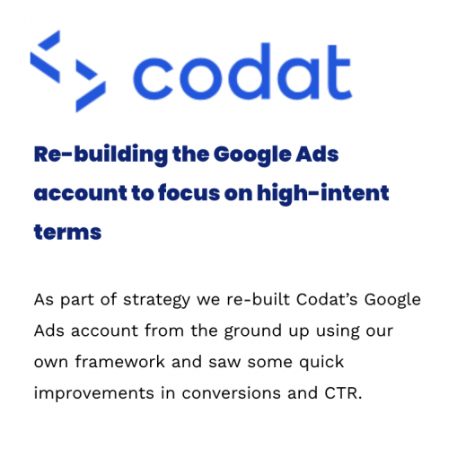 Paid Marketing & CRO: Codat screenshot 1