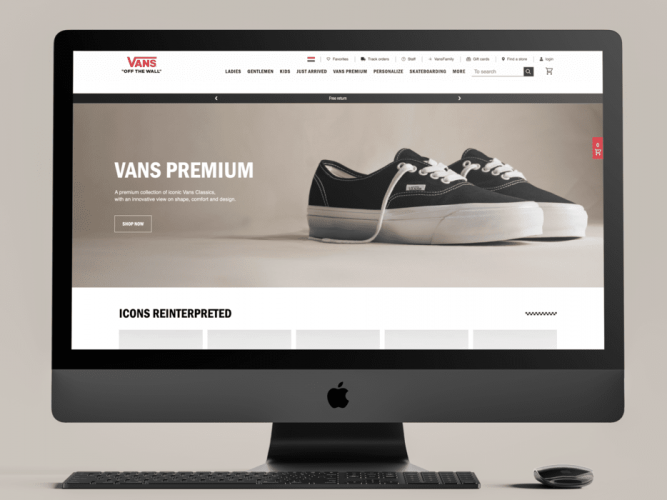 VANS OFF THE WALL - Fashion Bootstrap Website Development screenshot 2