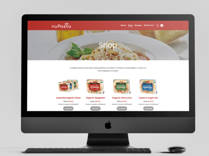 NUPASTA FOOD ORDERING WEBSITE DEVELOPMENT screenshot 1