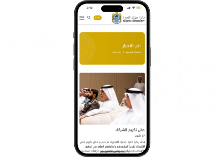 Fujairah Customs Website screenshot 3