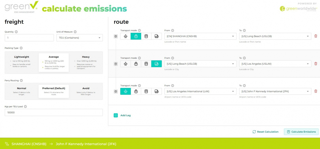 Transportation Emissions Analytics Platform screenshot 1