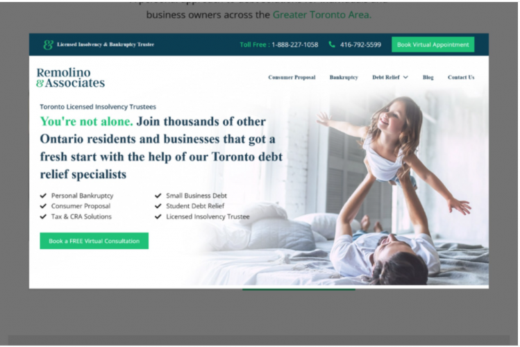 Canada-Based Professional Services Website screenshot 1