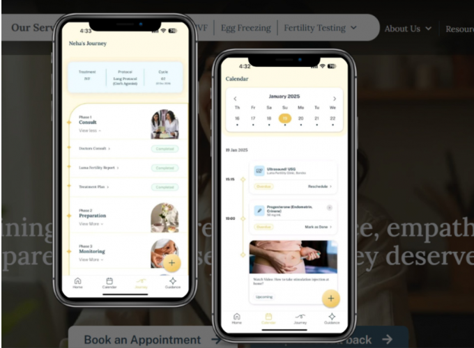 Fertility & Reproductive Health Mobile App (Android & iOS) screenshot 1