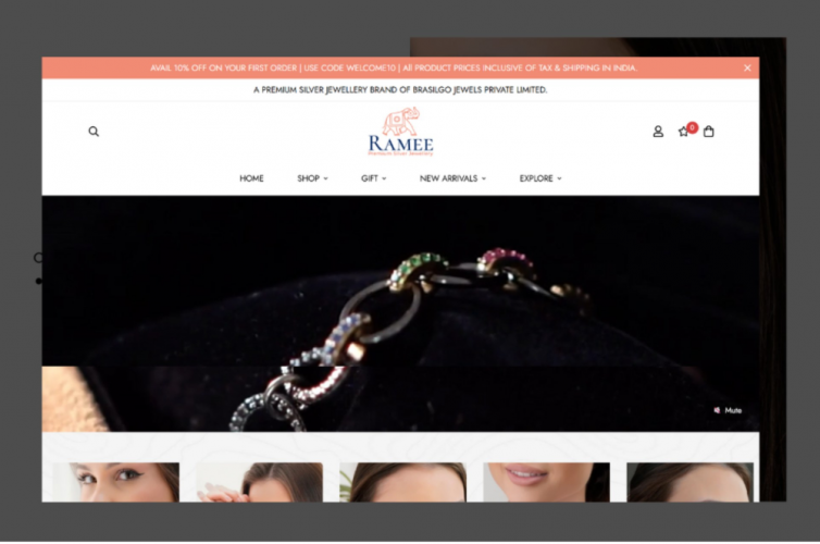  Shopify | B2C E-Commerce Website | Jewellery screenshot 1