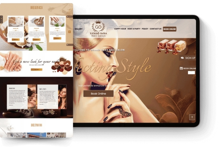 American Beauty Nail Salon Website Design and Development screenshot 1
