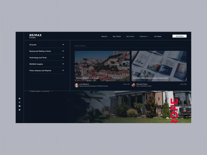 RE/MAX Europe — Web design and development screenshot 2