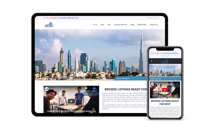 First Step Properties Website screenshot 1