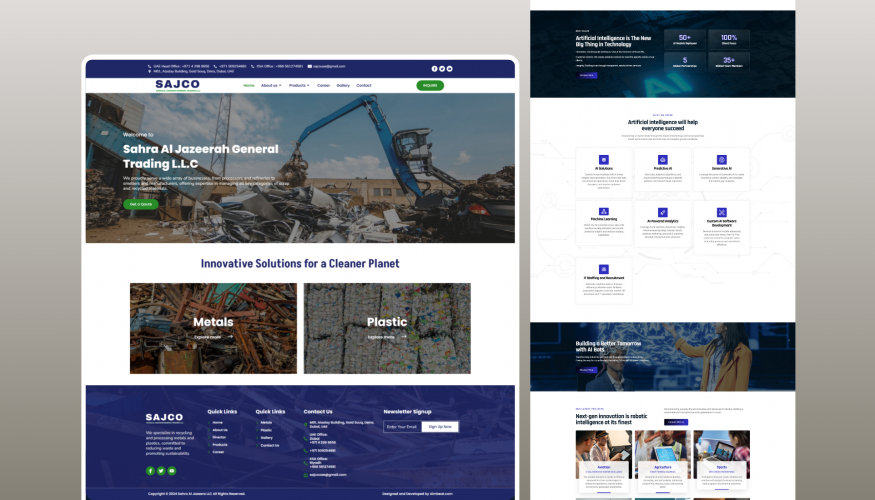 Sahra Al Jazeerah – Custom Website Development screenshot 1