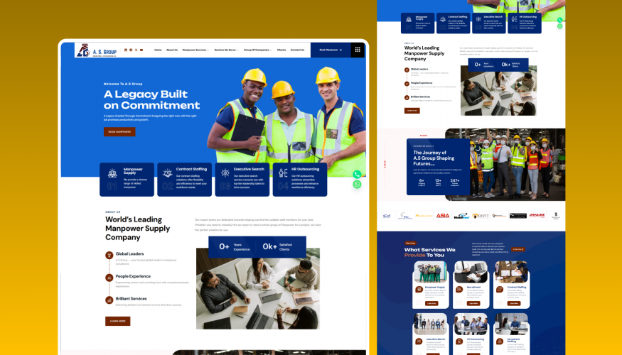 AS Group – Customized Static Website Development screenshot 1