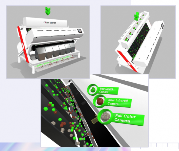 IM+5 color sorter machine 3D modeling screenshot 1
