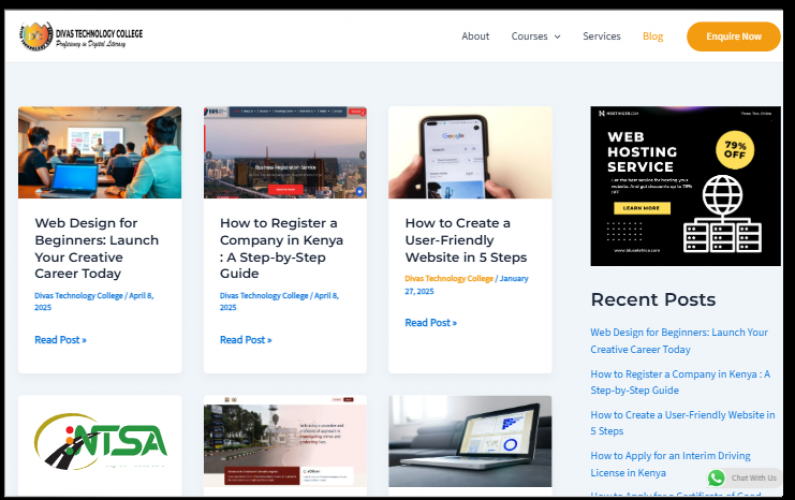 Divas Technology College – Educational Website Design & Development screenshot 5