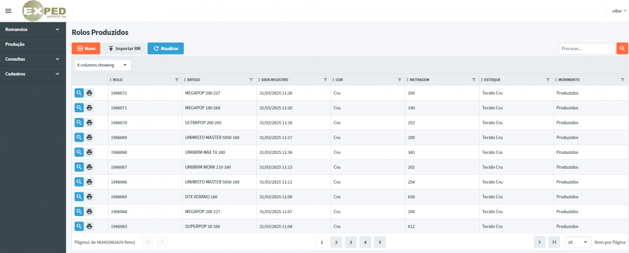 Custom system for Unitextil screenshot 2