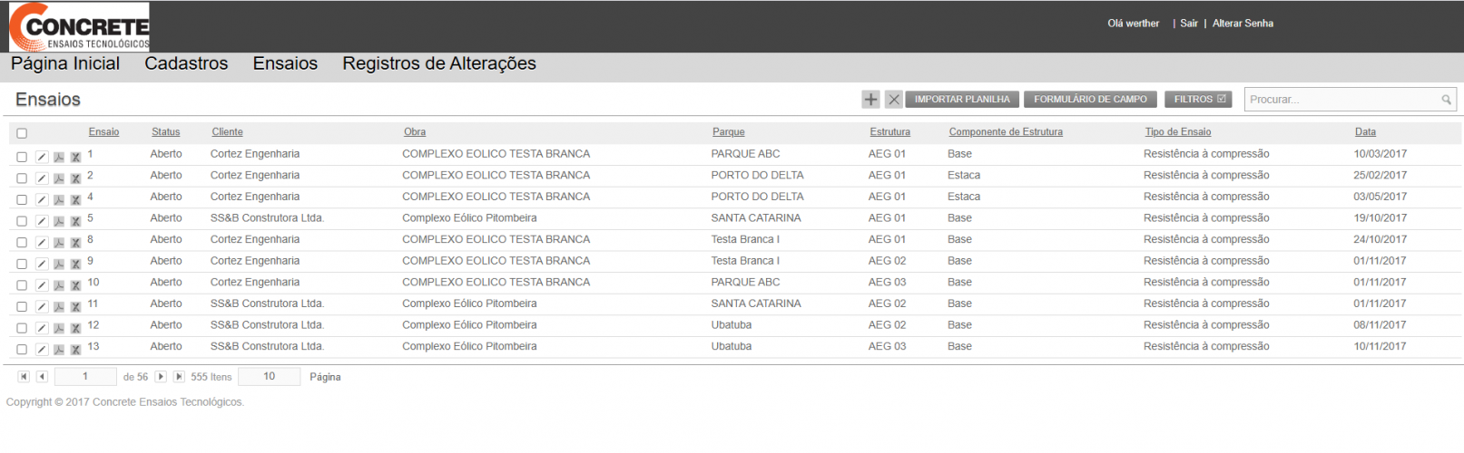 Concrete - Concrete analysis control system screenshot 2