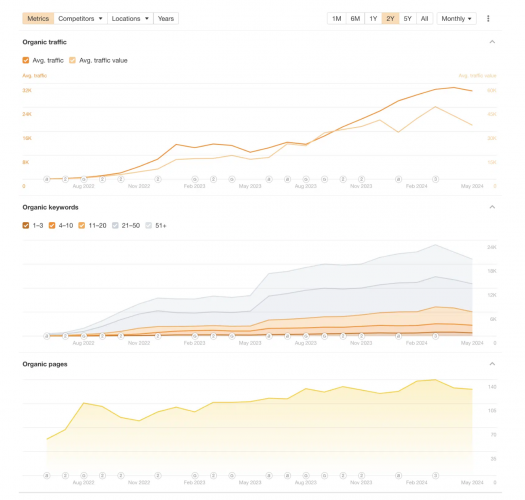 Case Study: from 0 to 60k Traffic per Month for Effy AI with Long Tail Keywords screenshot 2