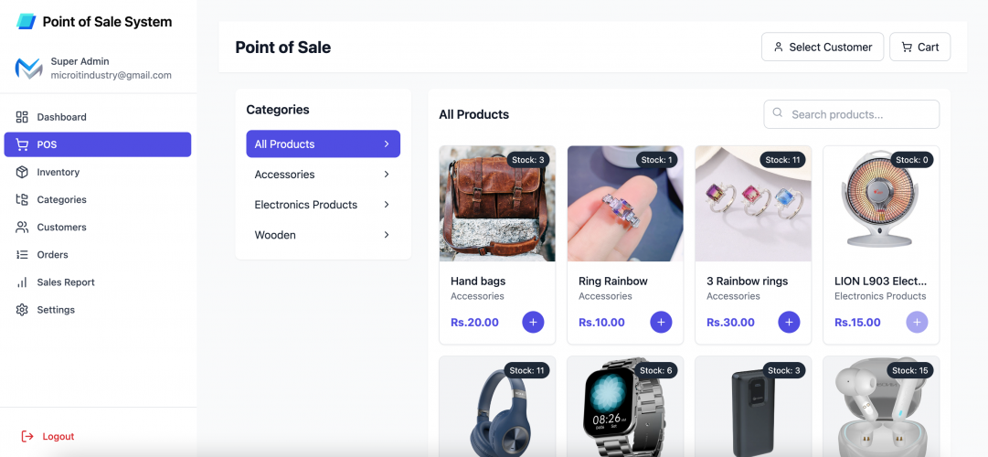 Modern Point of Sale System screenshot 1