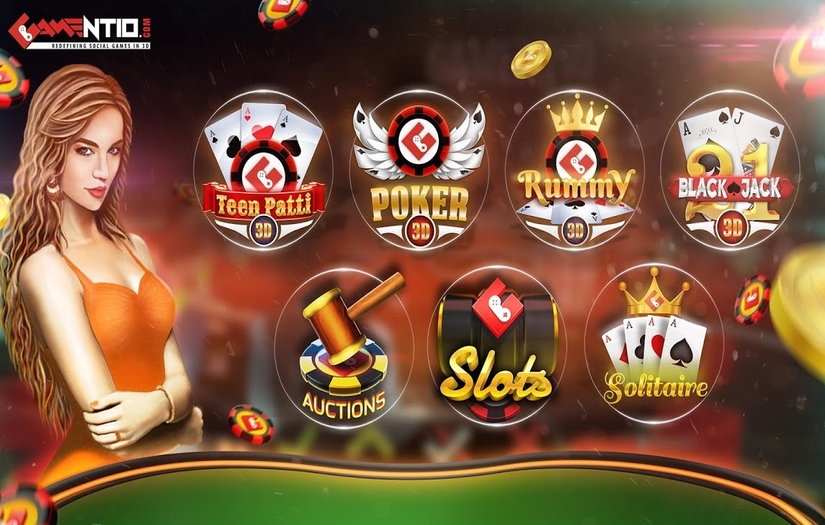 Gamentio 3D: Poker, Teenpatti, Rummy, Blackjack & More screenshot 1