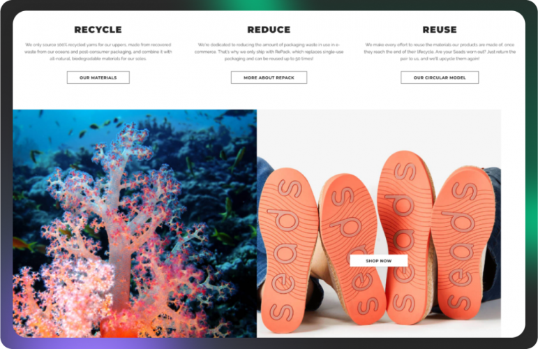 SEADS – Promoting sustainable fashion through lean Shopify implementation screenshot 4
