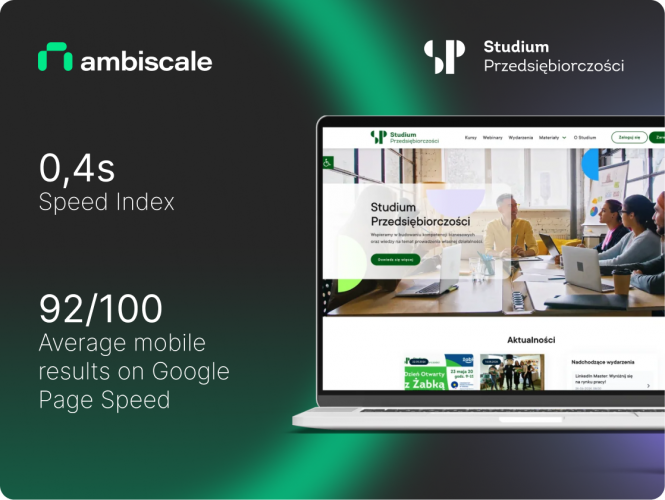 Studium Przedsiębiorczości – an innovative e-learning platform built in WordPress  screenshot 1
