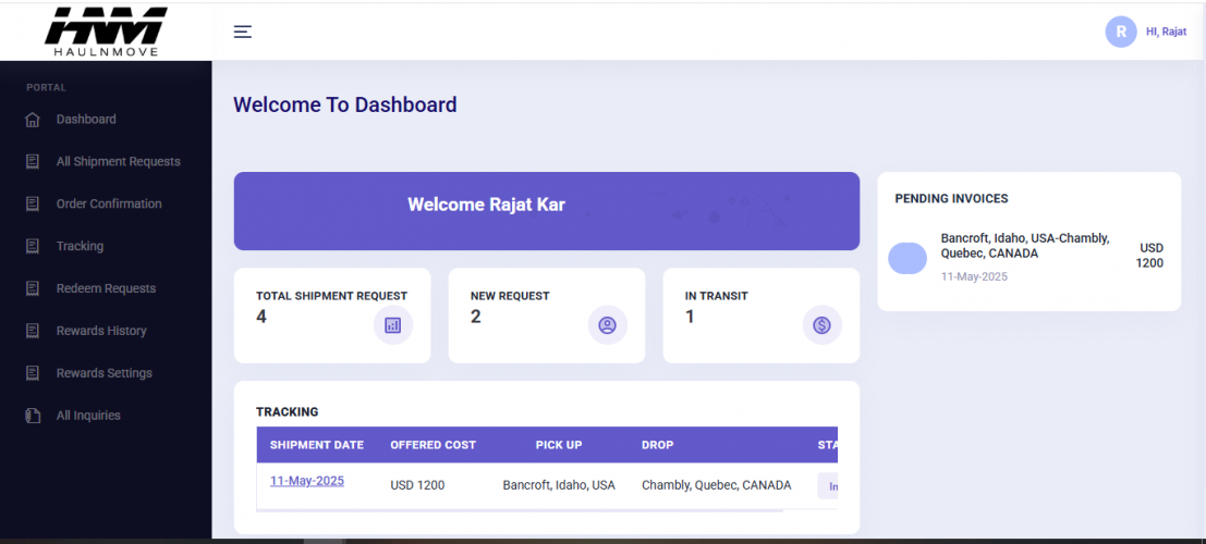 Haulnmove screenshot 2