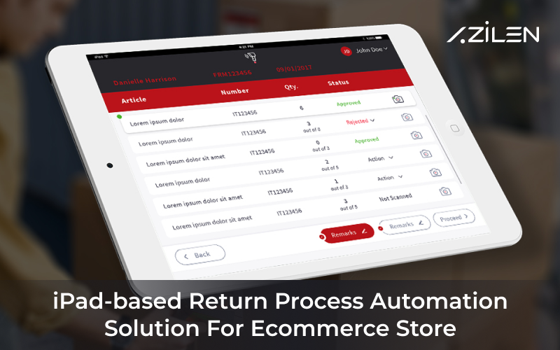 iPad-based Return Process Automation Solution For Ecommerce Store screenshot 1
