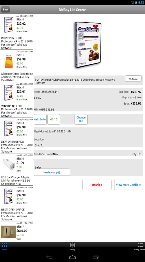 SegbayPro - eBay Alert & Snipe screenshot 4