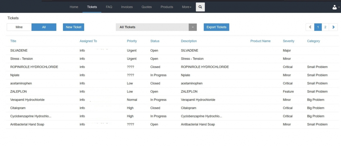 Vtiger customer Portal screenshot 4