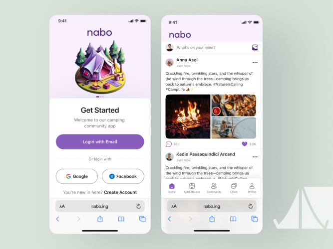 UI/UX Mobile App Design for a Camping Community App  screenshot 2