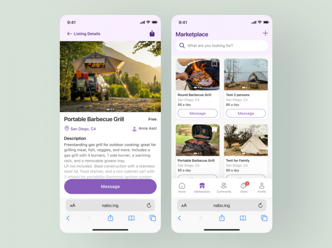 UI/UX Mobile App Design for a Camping Community App  screenshot 1