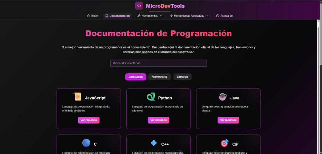 MicroDevTools screenshot 2