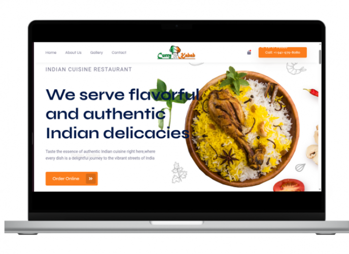 Website Design and Development- Curry and Kabab screenshot 1