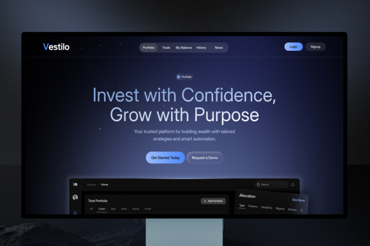 Investment Dashboard UI Design for FinTech Growth screenshot 2