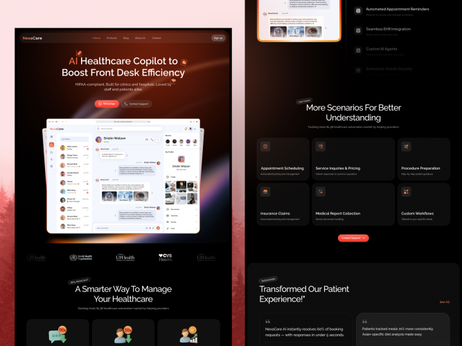 AI-Powered Healthcare Copilot Web Design to Enhance Front Desk Efficiency screenshot 1