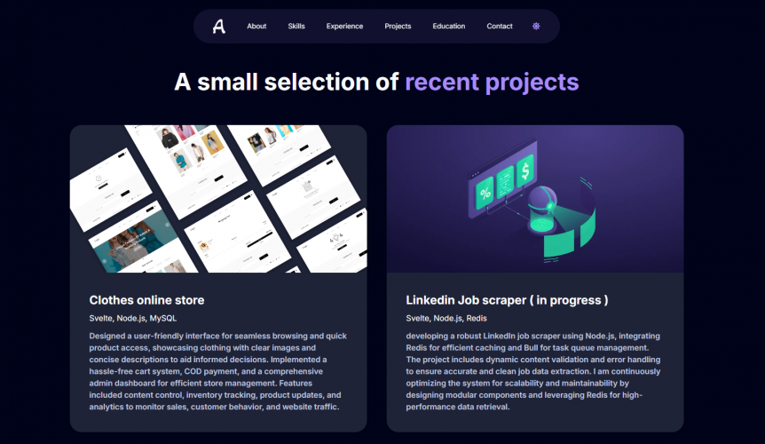 Abderrahim Troudi – Portfolio Website screenshot 5