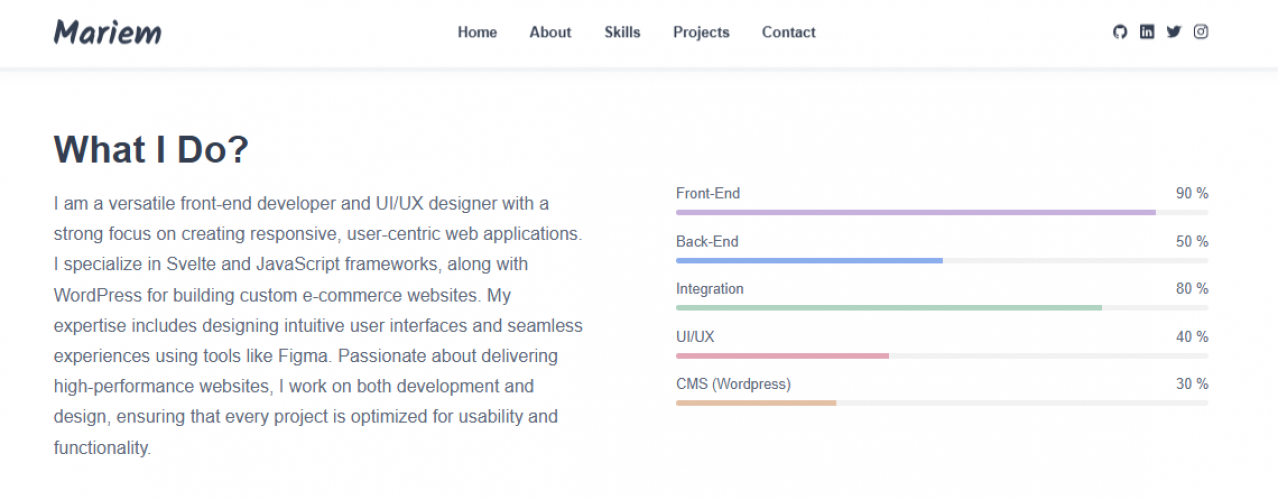 Mariem Bahri – Portfolio Website screenshot 5