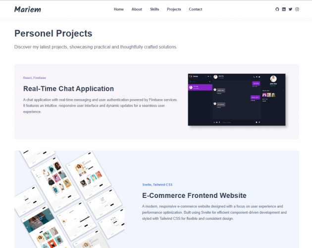 Mariem Bahri – Portfolio Website screenshot 4