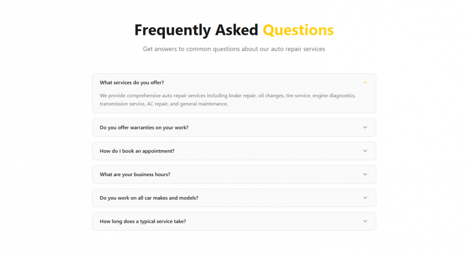 RM Pro Auto – Modern Auto Service Website screenshot 1