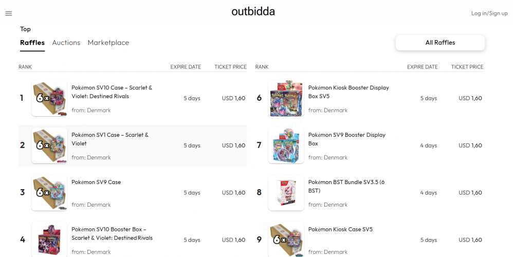 Outbidda screenshot 1