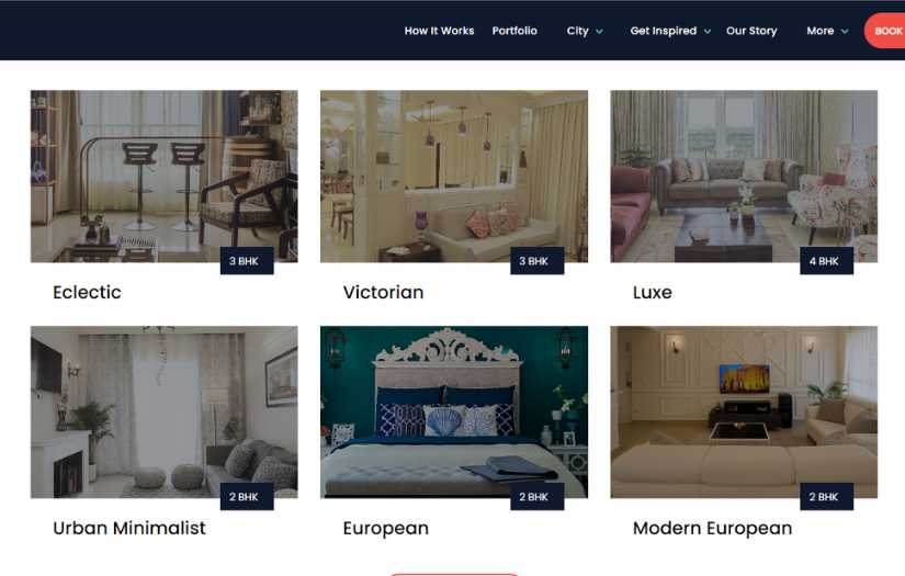 Web Development for an Interior Designing Firm screenshot 1